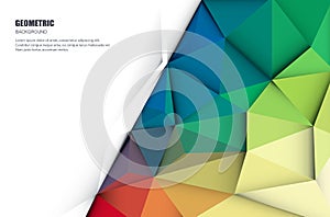 Abstract 3D Geometric, Polygonal, Triangle pattern photo