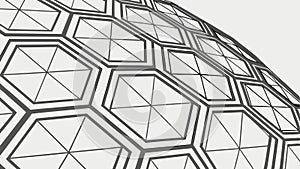 Abstract 3D hexagonal grid pattern in isometric view, vector design Generative AI