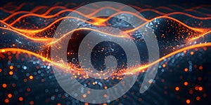 Abstract 3D image representing the integration of big data artificial intelligence and digital