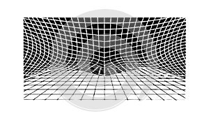 Abstract 3D Mesh Grid Background for Technology, Data, and Digital Art, vector design Generative AI