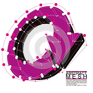 Abstract 3d mesh vector background, clear eps 8.