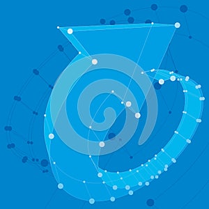 Abstract 3d mesh vector background, clear eps 8.