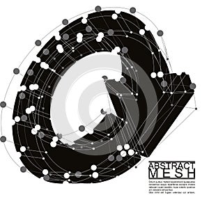 Abstract 3d mesh vector background, clear eps 8.