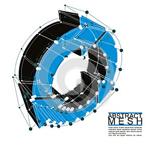 Abstract 3d mesh vector background, clear eps 8.