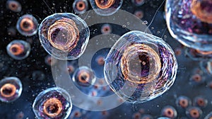 vibrant cells microscopic view