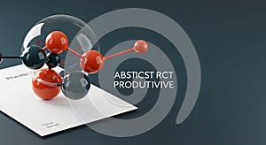 Abstract Molecular Structure and Scientific Data Concept