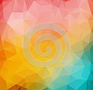 Abstract 2D mulicolor composition with angular shapes