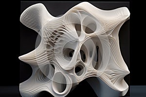 abstract 4d printed art piece changing shape photo