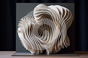 abstract 4d printed art piece changing shape photo