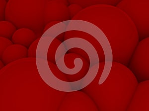 Abstract 3D red spheric background