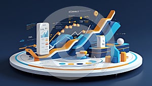 Abstract Business Data Visualization