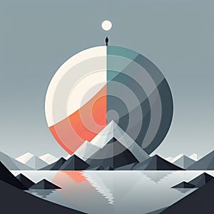 abstract 3d render. colorful geometric background with modern design.  illustration