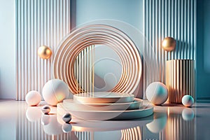 Abstract 3D render minimalist background