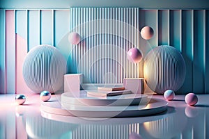 Abstract 3D render minimalist background