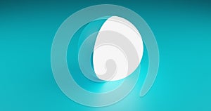 sky blue Background With white light Emission Sphere