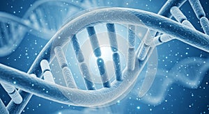 Abstract 3D rendering of aDNA double helix structure molecule genetics