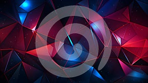 Abstract 3d rendering of chaotic polygonal shape texture. Generative AI