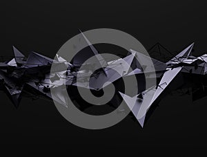 Abstract 3d rendering of chaotic structure