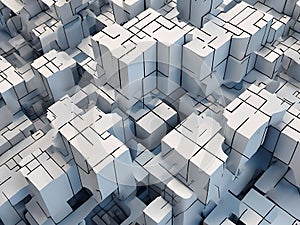 Abstract 3D Rendering of Digital Clouds Computing Complex