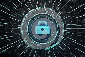 Abstract 3D rendering of digital data storage concept background