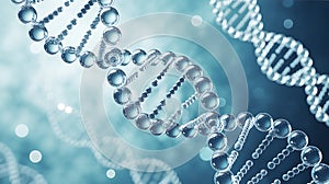 Abstract 3D Rendering of DNA Double Helix Structure