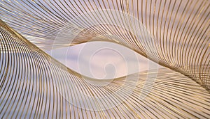 Abstract Golden Flowing Lines Background