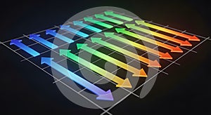 Dynamic Gradient Arrows on Grid Chart
