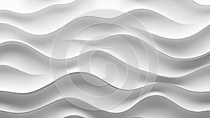 White abstract background with curved lines. 3d rendering, 3d illustration.
