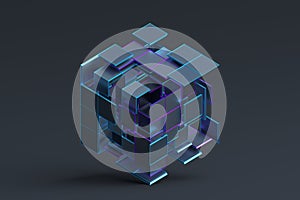 Abstract 3D Rendering of Geometric Shapes