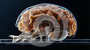 Abstract 3D Rendering of Human Brain Network Structure