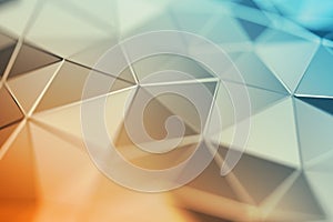 Abstract 3D Rendering of Polygonal Background.