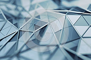Abstract 3D Rendering of Polygonal Background.