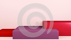 Abstract 3d rendering stage composition, 3d illustration cute background.