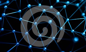 Abstract 3D Rendering of Structure with Spheres.