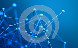 Abstract 3D Rendering of Structure with Spheres.