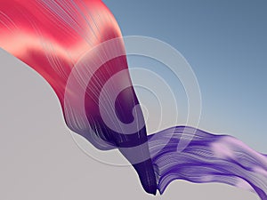 Abstract 3d rendering of twisted gradient