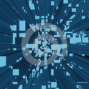 Abstract 3d square pixel geometric background or cube pattern
