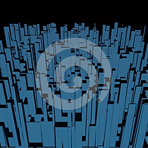 Abstract 3d square pixel geometric background or cube pattern