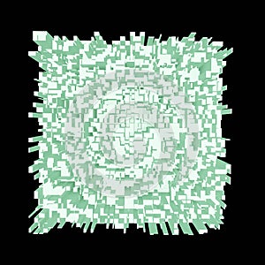 Abstract 3d square pixel geometric background or cube pattern