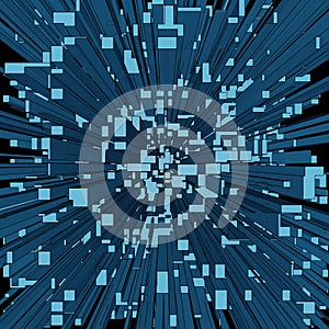 Abstract 3d square pixel geometric background or cube pattern