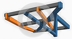 Abstract 3D Structural Framework