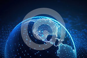 Abstract 3d Technology iot concept.