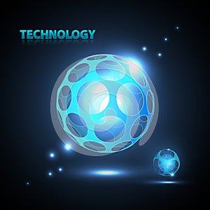 Abstract 3d technology sphere.