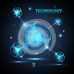 Abstract 3d technology sphere.