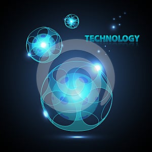 Abstract 3d technology sphere.