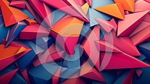 Abstract 3D texture of overlapping geometric shapes, sharp edges, and soft gradients