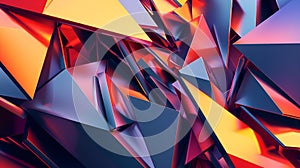 Abstract 3D texture of overlapping geometric shapes, sharp edges, and soft gradients