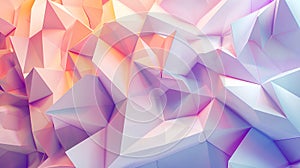 Abstract 3D texture of overlapping geometric shapes, sharp edges, and soft gradients