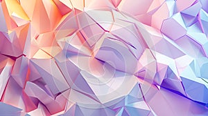 Abstract 3D texture of overlapping geometric shapes, sharp edges, and soft gradients