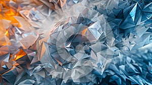 Abstract 3D texture of overlapping geometric shapes, sharp edges, and soft gradients